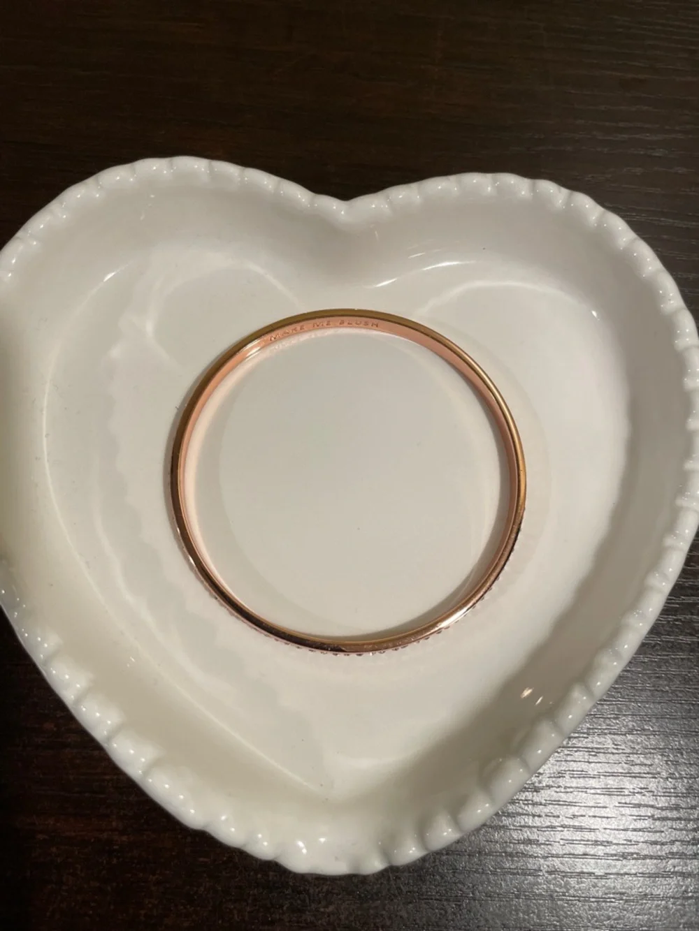Kate Spade "Make Me Blush" Rose Gold Crystal Pavé Bangle Bracelet - Picture 3 of 8